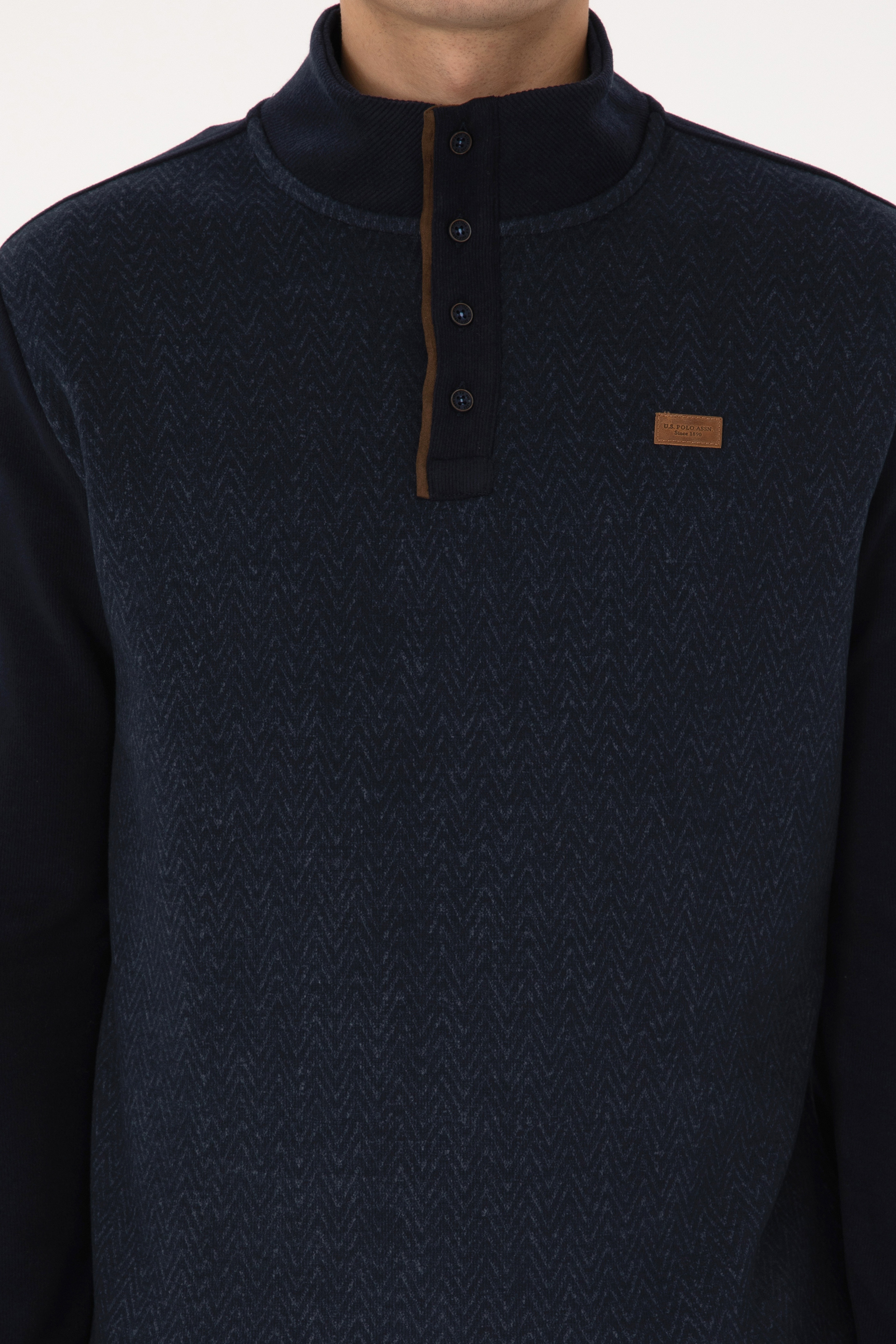 Erkek Lacivert Sweatshirt - Image 6