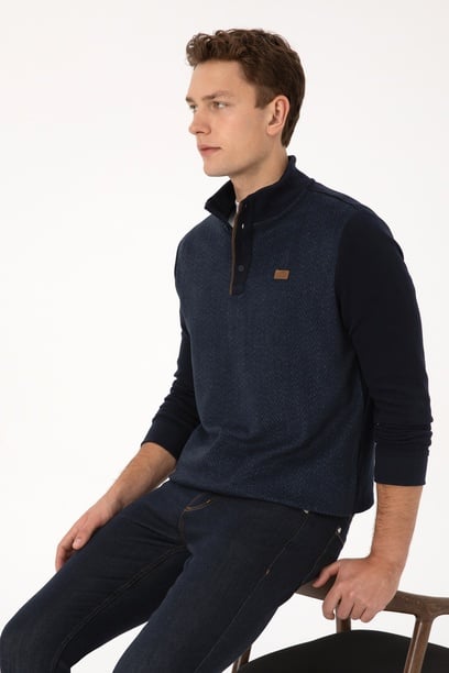 Erkek Lacivert Sweatshirt