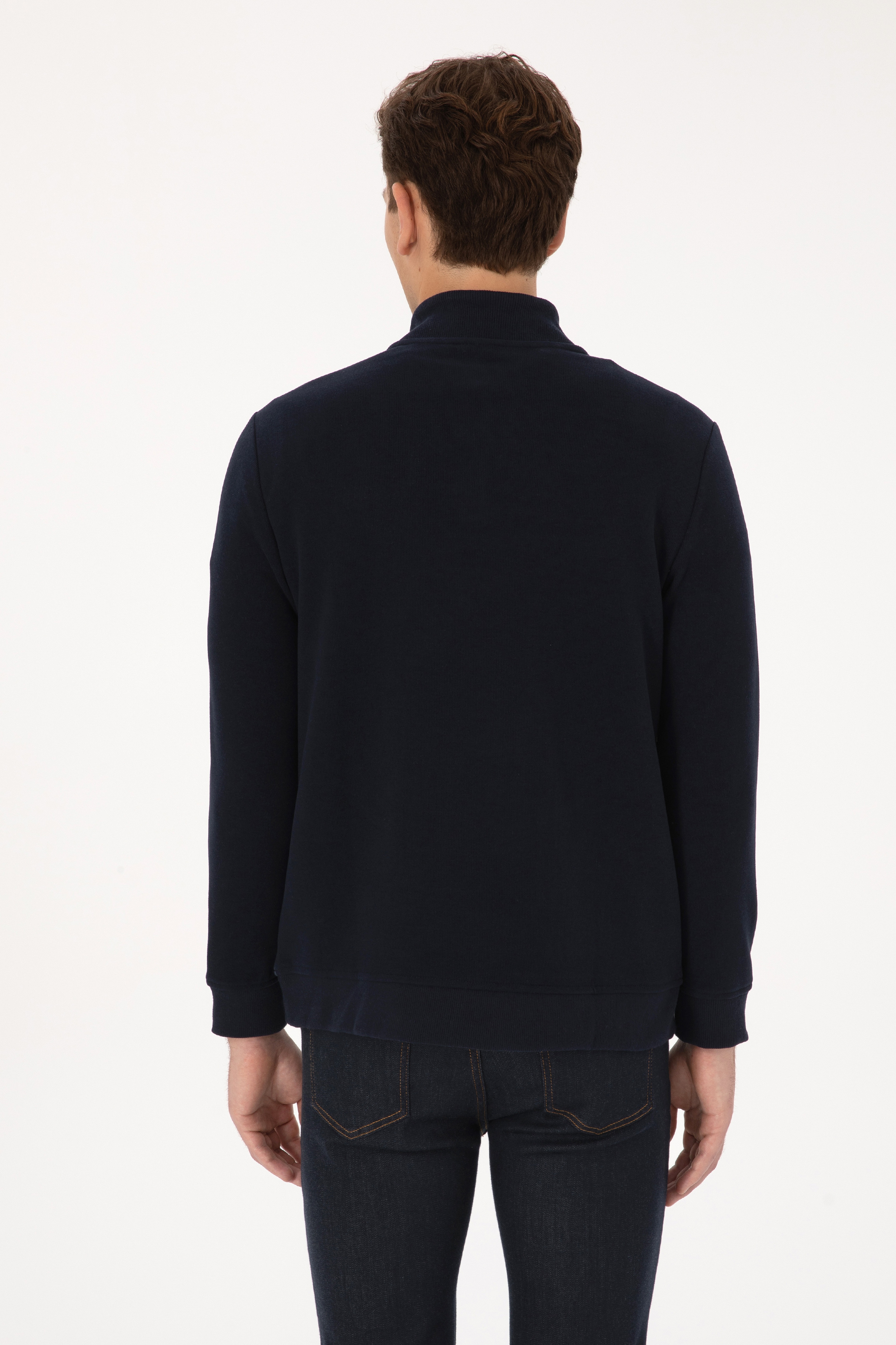 Erkek Lacivert Sweatshirt - Image 5