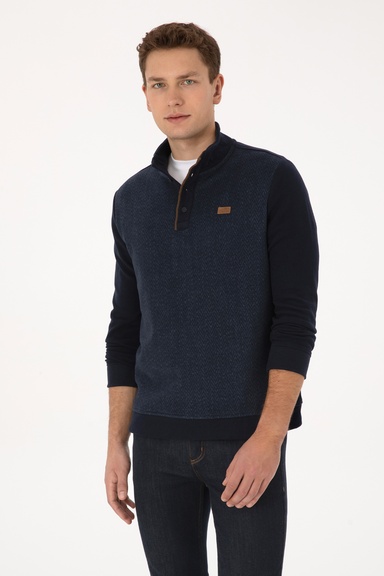 Erkek Lacivert Sweatshirt