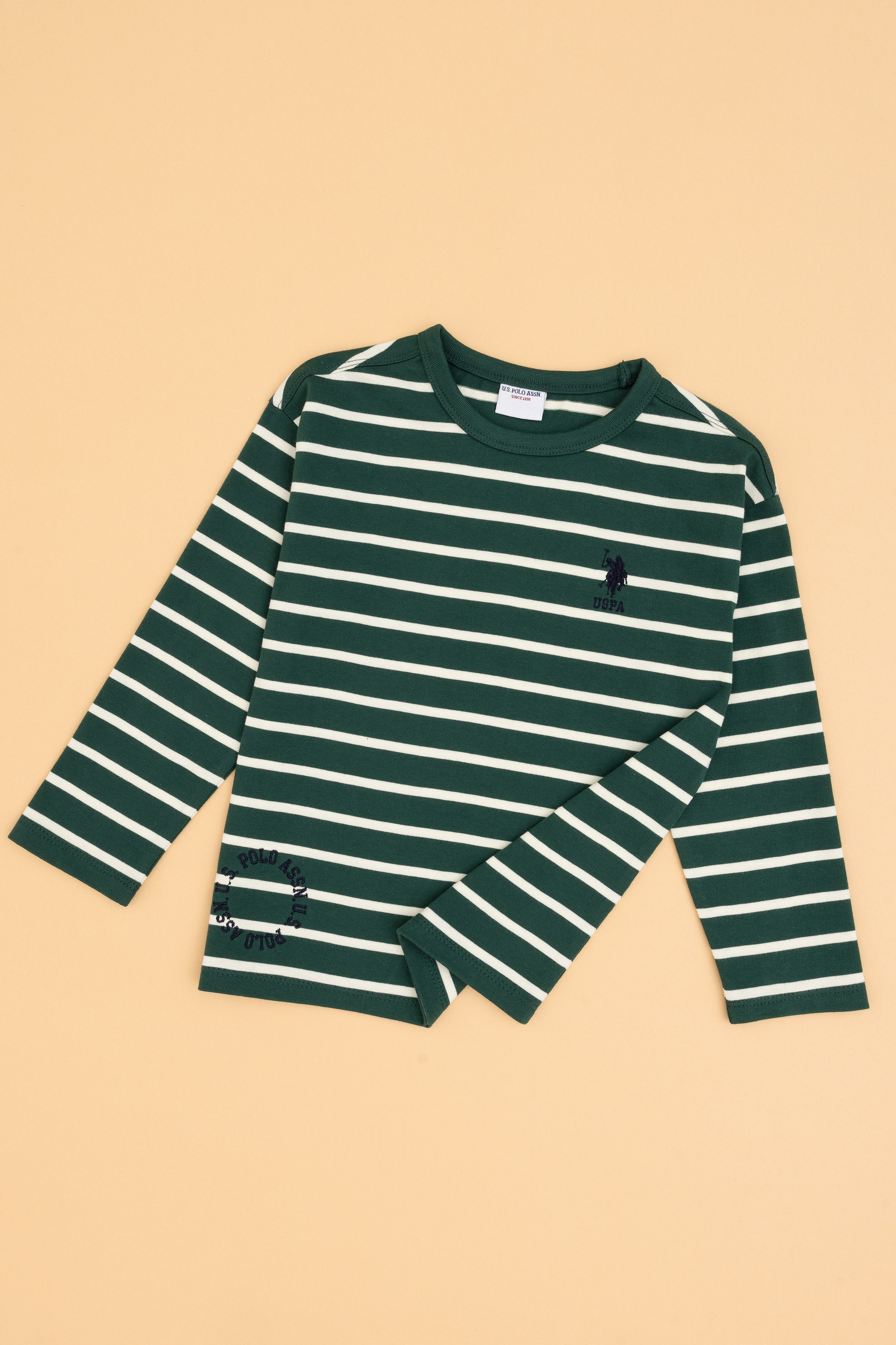 Erkek Çocuk Koyu Yeşil Bisiklet Yaka Sweatshirt