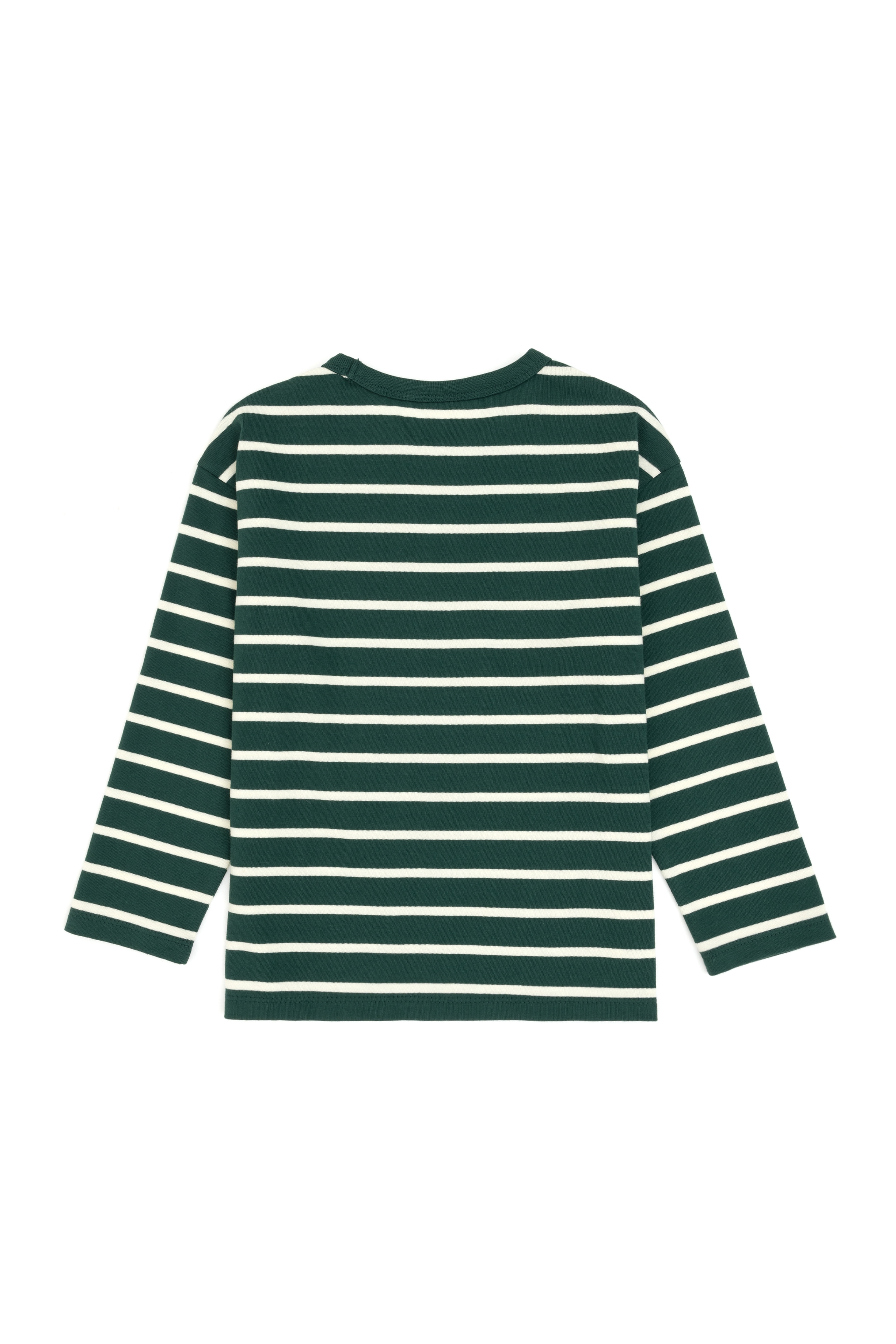 Erkek Çocuk Koyu Yeşil Bisiklet Yaka Sweatshirt - Image 3