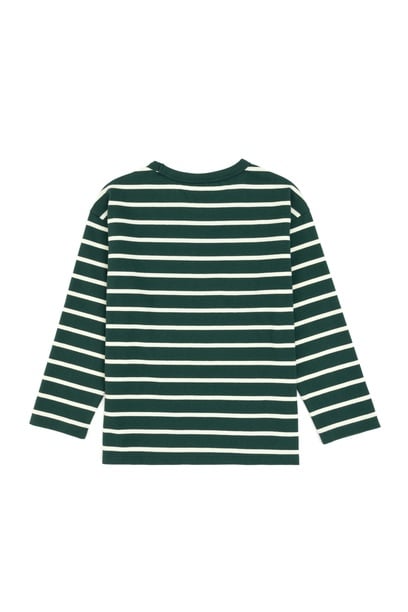 Erkek Çocuk Koyu Yeşil Bisiklet Yaka Sweatshirt