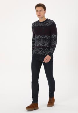 Erkek Açık Lacivert Kazak - 50308237008