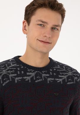 Erkek Açık Lacivert Kazak - 50308237008