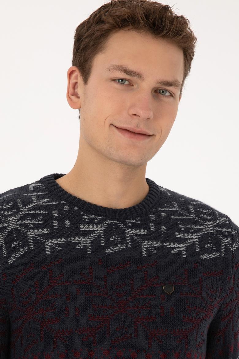 Erkek Açık Lacivert Kazak - 50308237008