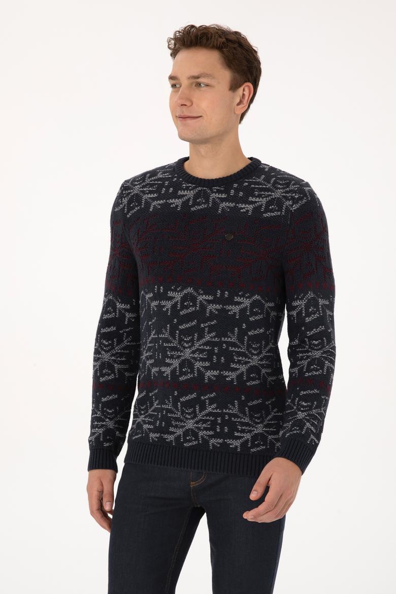 Erkek Açık Lacivert Kazak - 50308237008