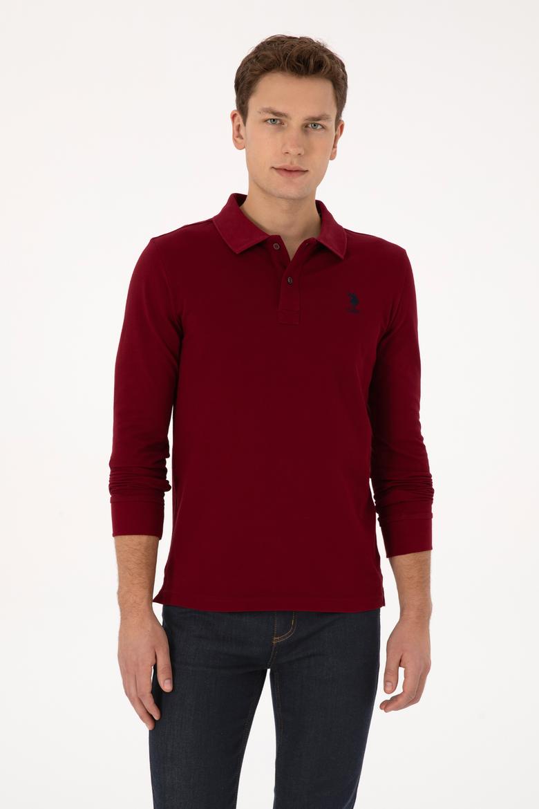 Erkek Bordo Basic Sweatshirt