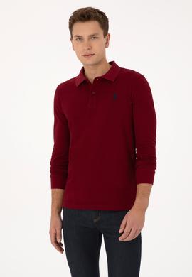 Erkek Bordo Basic Sweatshirt - 50307687056