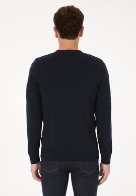 Erkek Lacivert Basic Triko Hırka - 50307952005