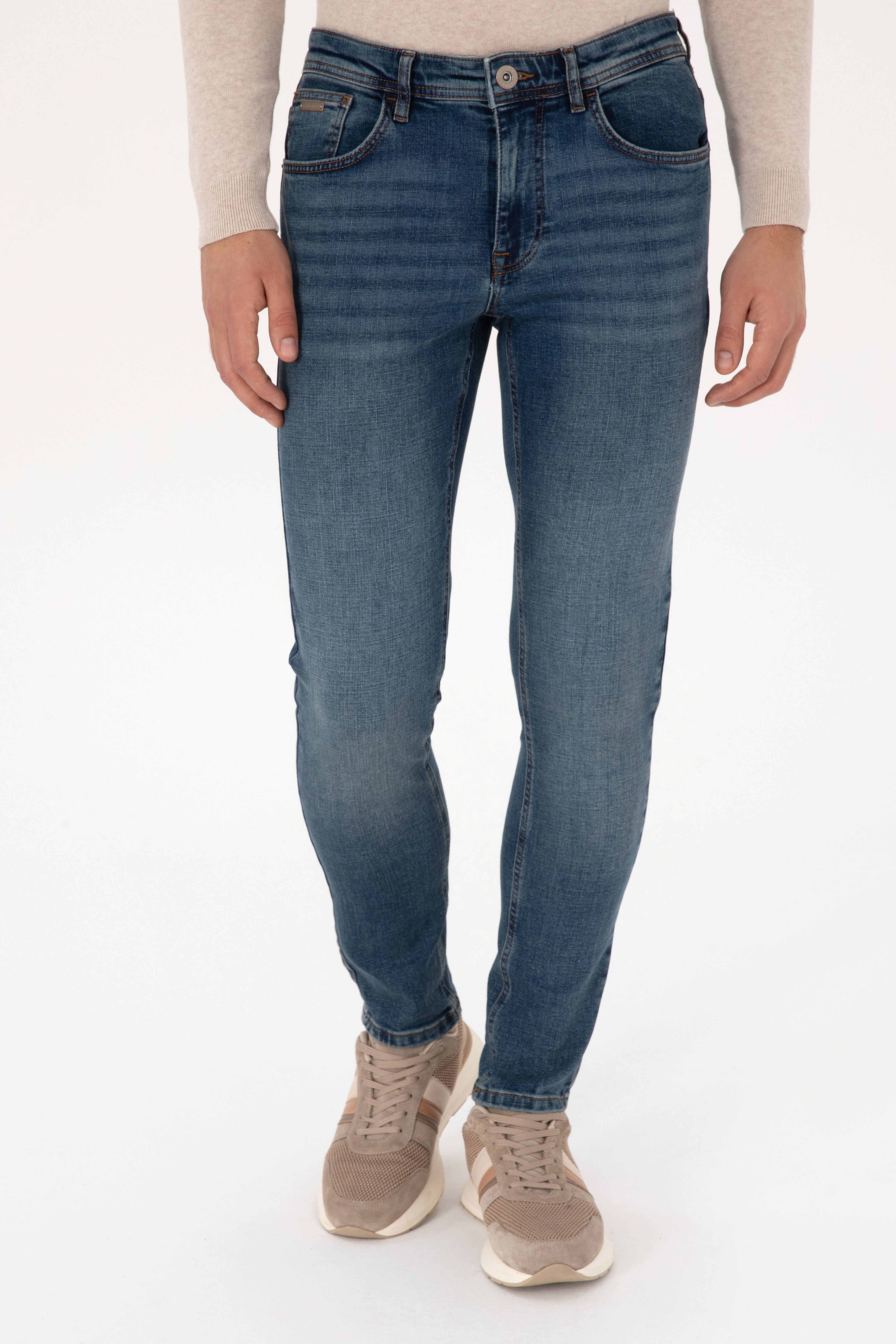 Erkek Yeşil Real Slim Fit Jean Pantolon - Image 2
