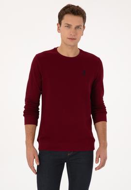 Erkek Regular Fit Bisiklet Yaka Bordo Sweatshirt - 50310310016