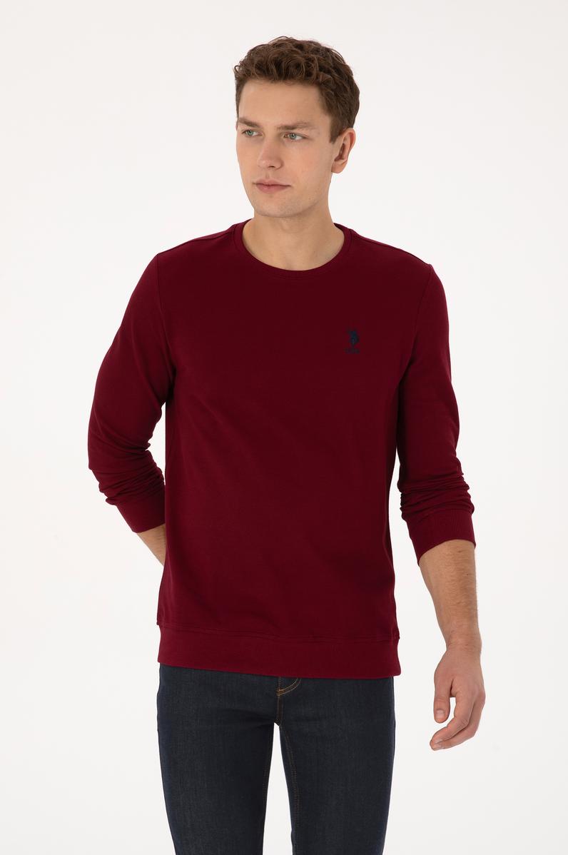 Erkek Bordo Sweatshirt