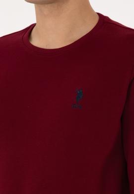 Erkek Regular Fit Bisiklet Yaka Bordo Sweatshirt - 50310310016