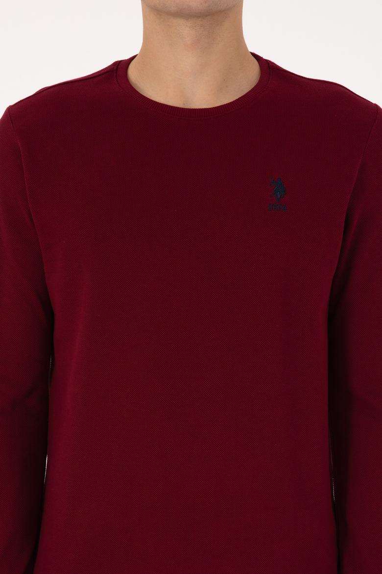 Erkek Regular Fit Bisiklet Yaka Bordo Sweatshirt - 50310310016