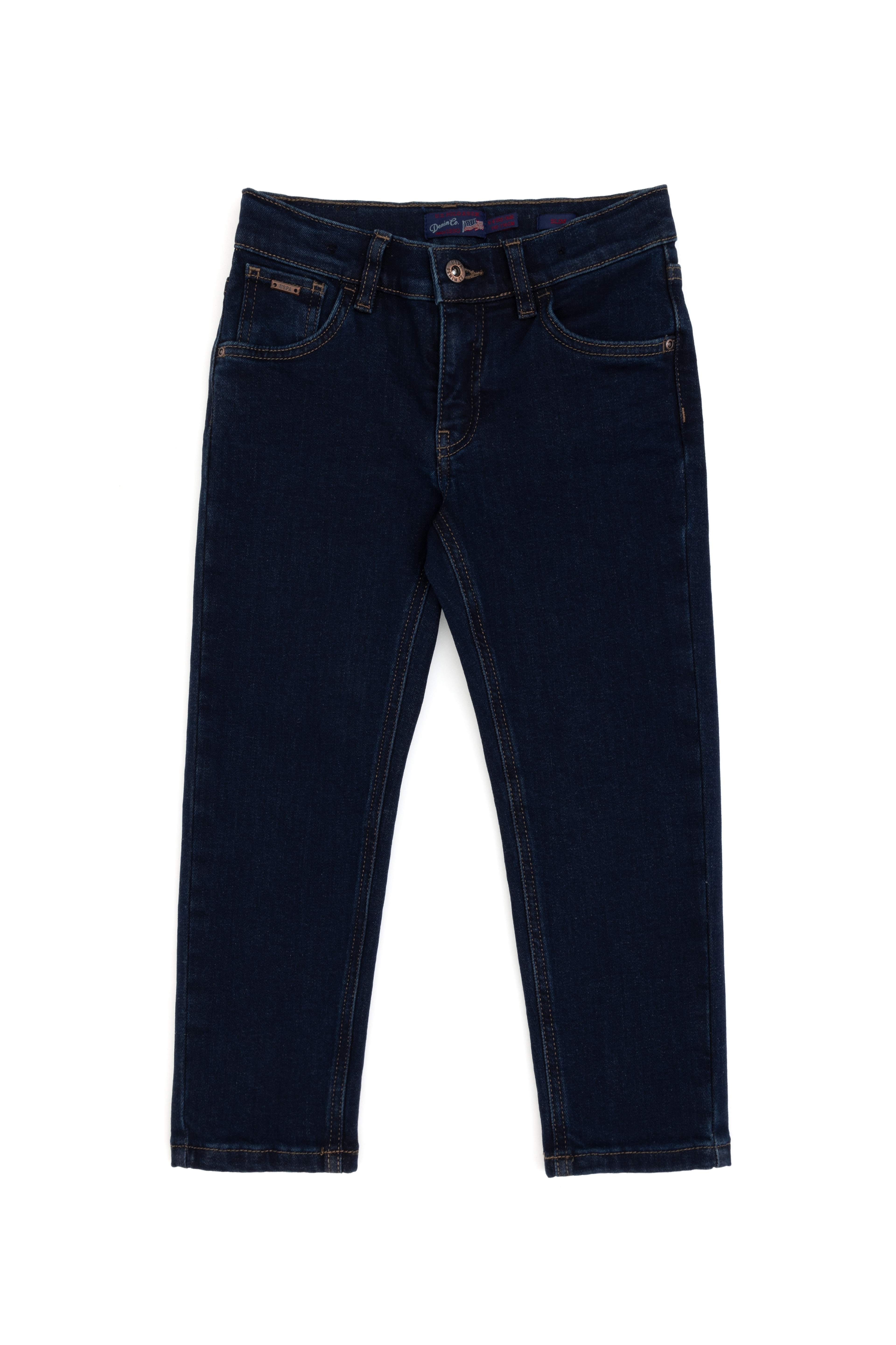 Erkek Çocuk Slim Fit Koyu Mavi Jean Pantolon - Image 2
