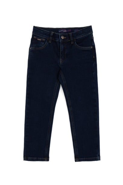 Erkek Çocuk Slim Fit Koyu Mavi Jean Pantolon