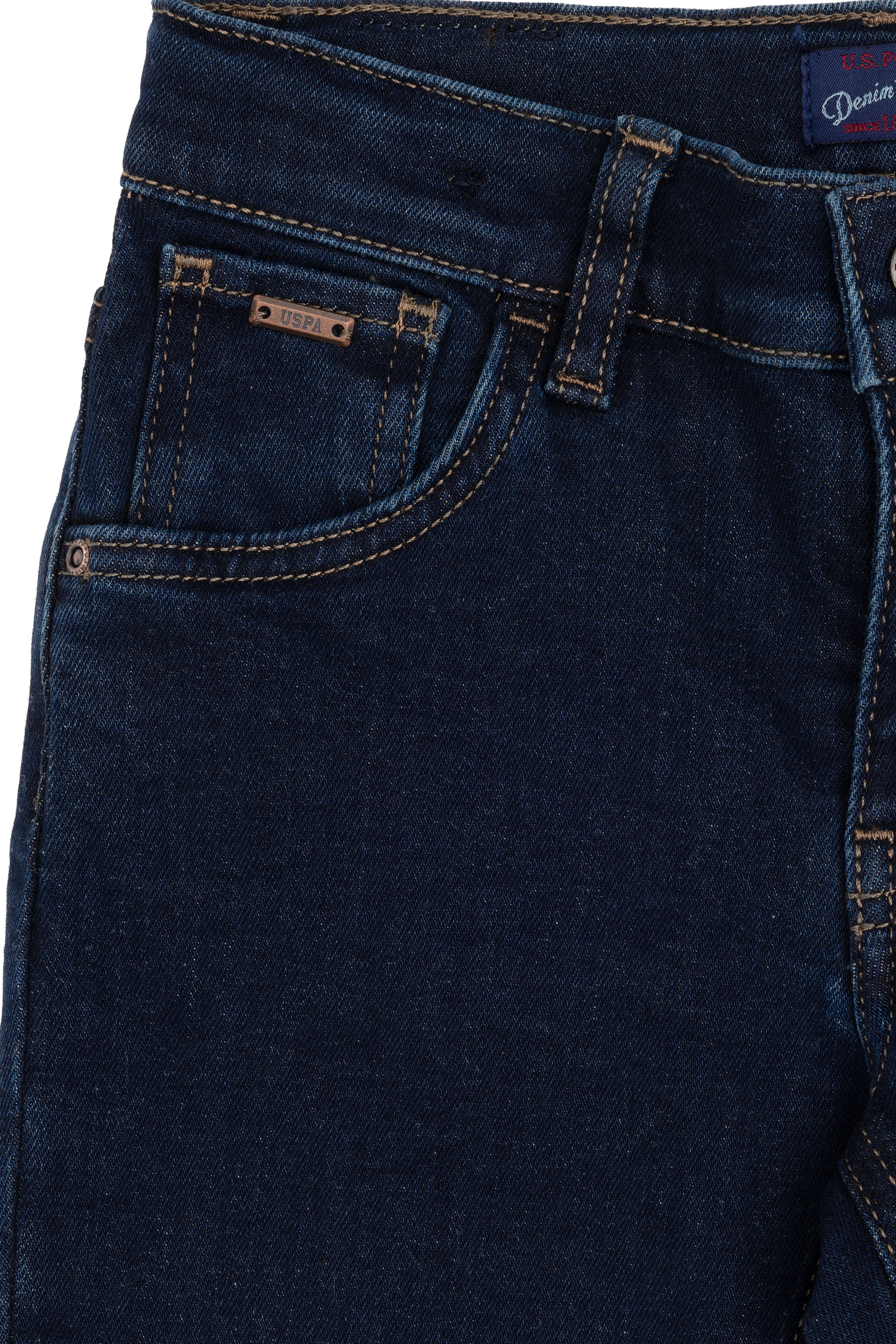 Erkek Çocuk Slim Fit Koyu Mavi Jean Pantolon - Image 4