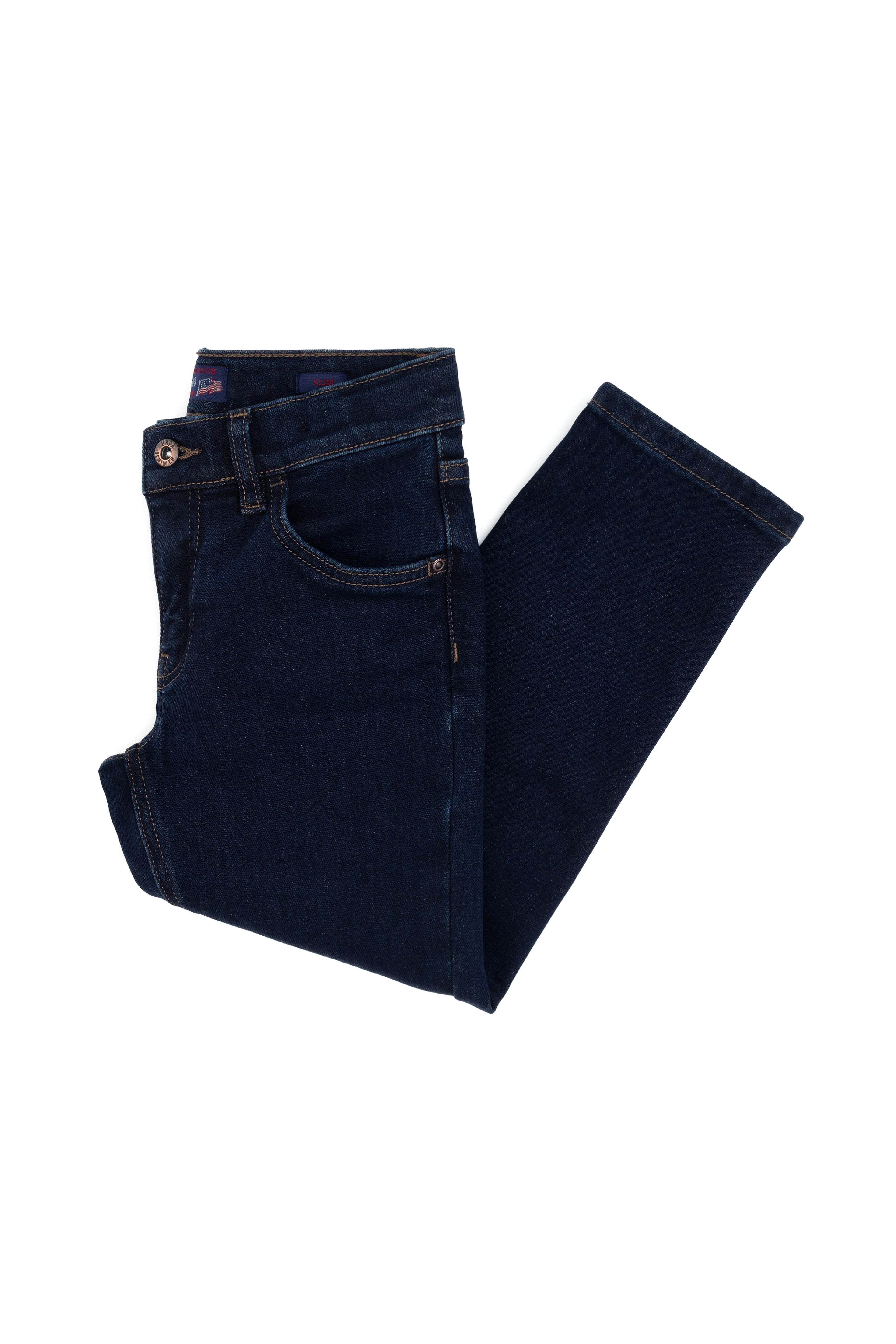 Erkek Çocuk Slim Fit Koyu Mavi Jean Pantolon - Image 1