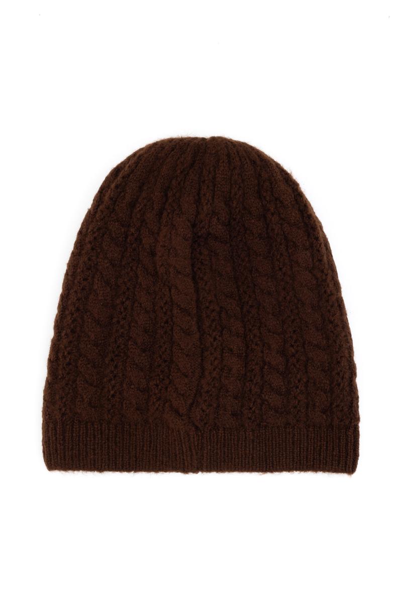 Kadın Koyu Kahverengi Bere