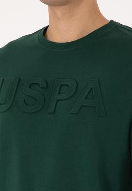 Erkek Koyu Yeşil Basic Sweatshirt - 50307793037