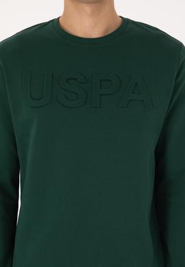 Erkek Koyu Yeşil Basic Sweatshirt - 50307793037