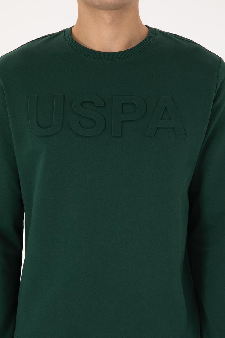 Erkek Koyu Yeşil Basic Sweatshirt - 50307793037