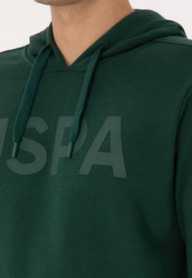 Erkek Kapüşonlu Koyu Yeşil Basic Sweatshirt - 50307695047