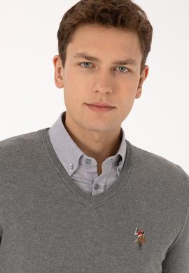 Erkek Gri Melanj Basic Kazak - 50307778138