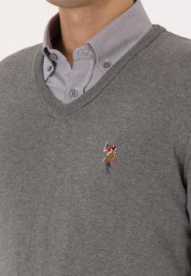 Erkek Gri Melanj Basic Kazak - 50307778138