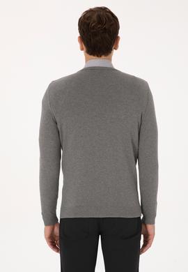 Erkek Gri Melanj Basic Kazak - 50307778138