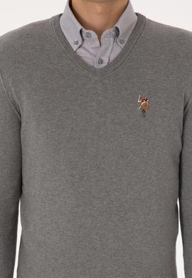 Erkek Gri Melanj Basic Kazak - 50307778138