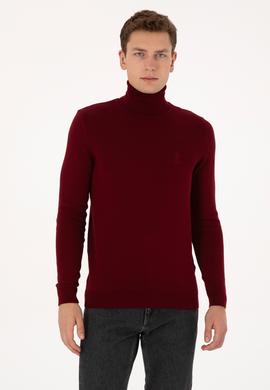 Erkek Bordo Basic Kazak - 50307760059