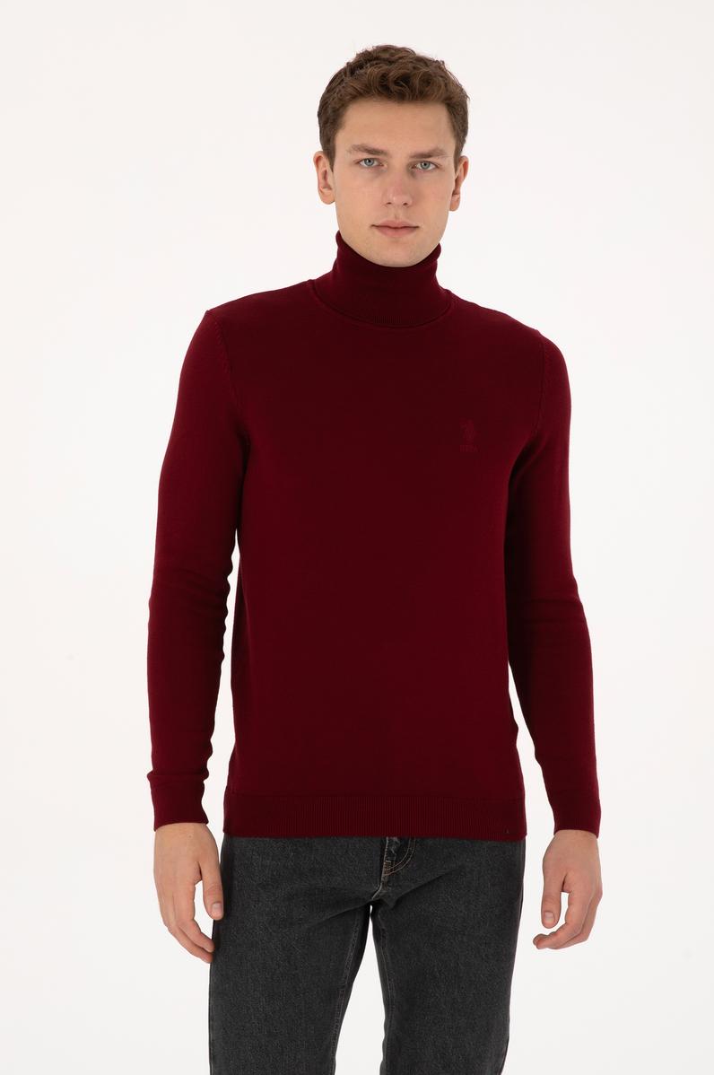 Erkek Bordo Basic Kazak