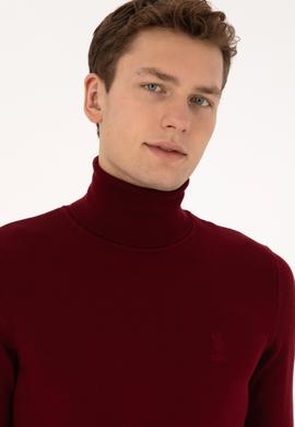 Erkek Bordo Basic Kazak - 50307760059