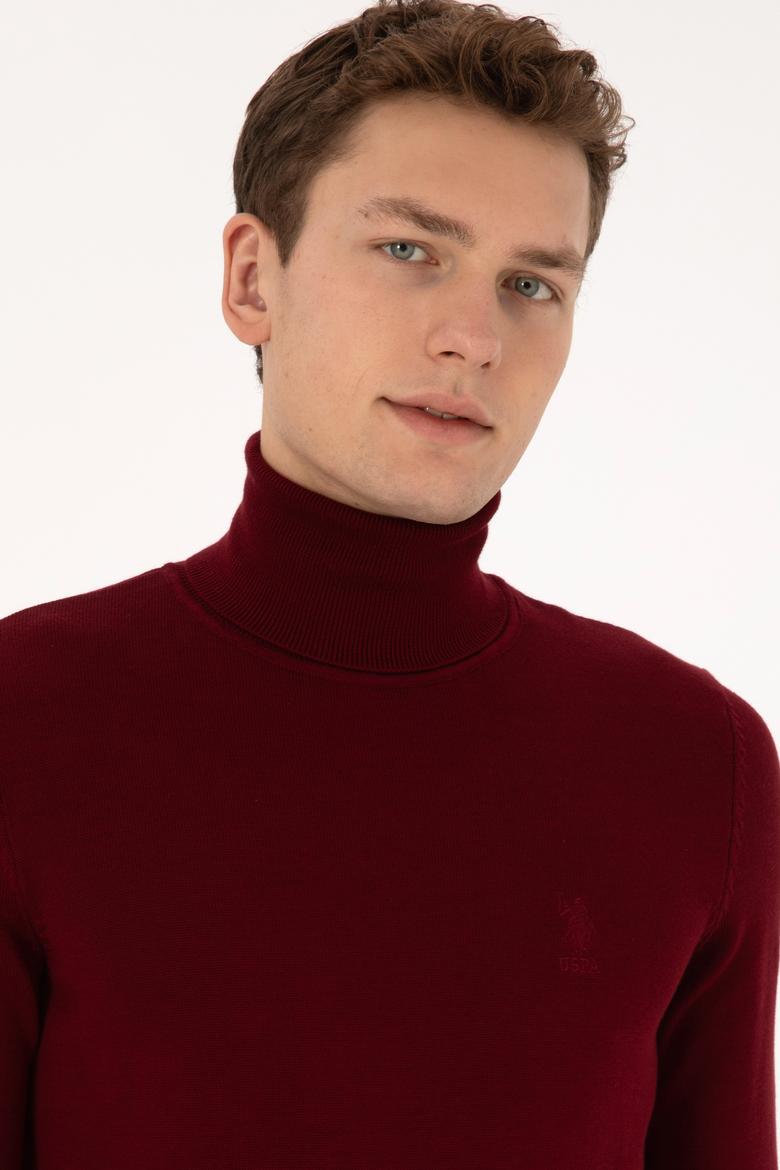 Erkek Bordo Basic Kazak - 50307760059