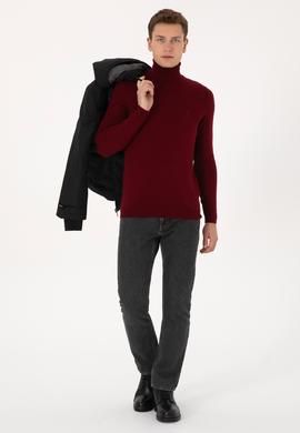 Erkek Bordo Basic Kazak - 50307760059