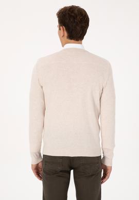 Erkek Krem Melanj Basic Kazak - 50307778006