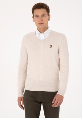 Erkek Krem Melanj Basic Kazak - 50307778006