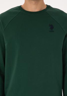 Erkek Koyu Yeşil Basic Sweatshirt - 50308103044