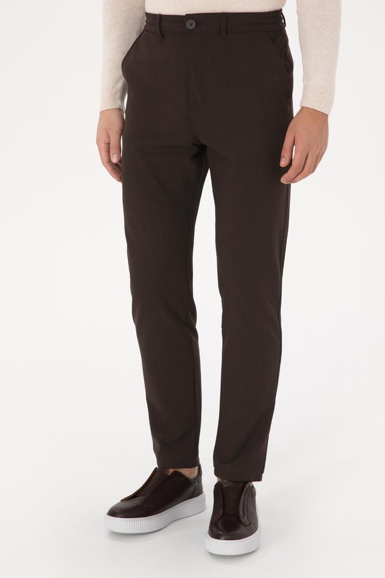 Erkek Kahverengi Kanvas Pantolon - 50311987191