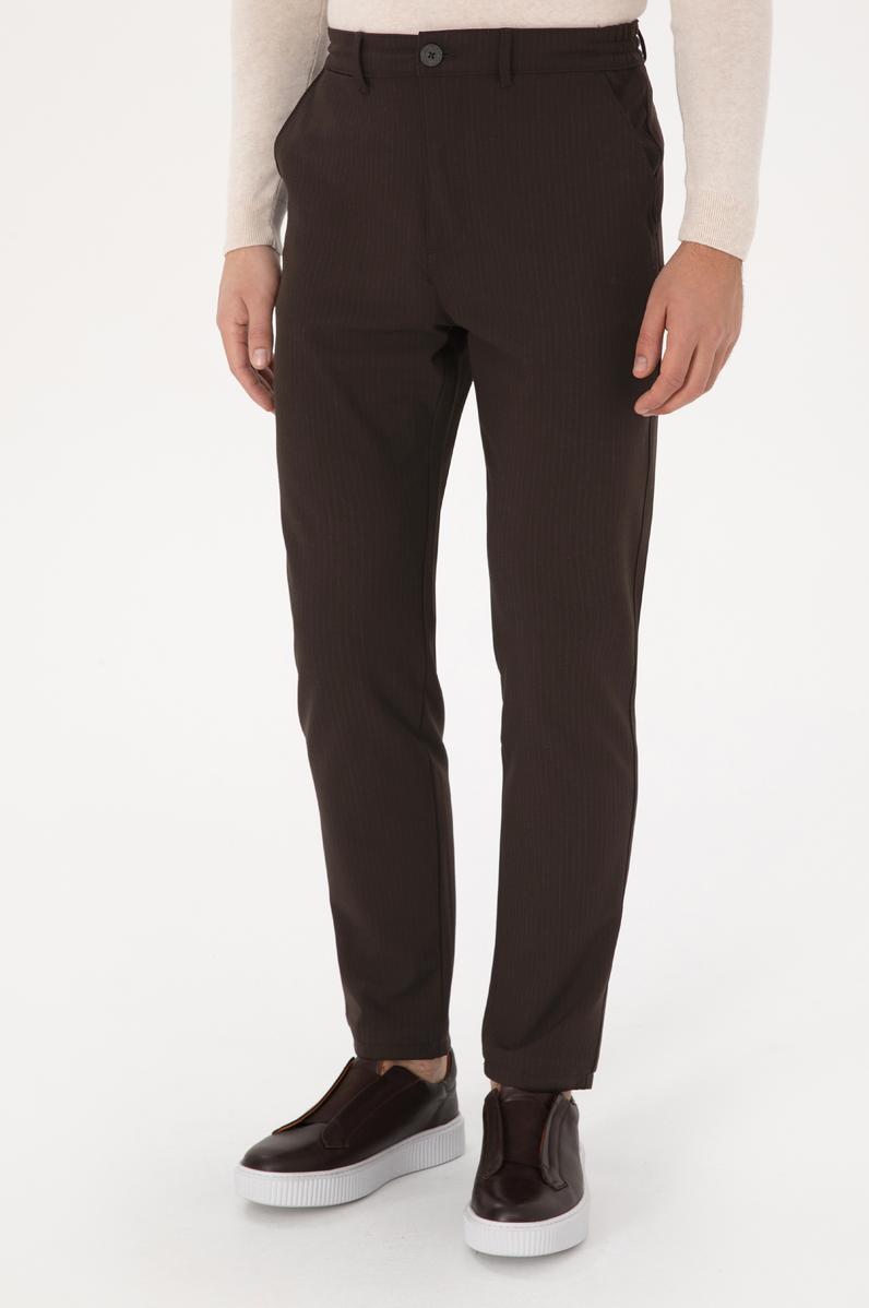 Erkek Kahverengi Kanvas Pantolon