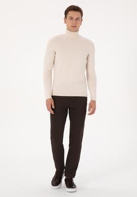 Erkek Kahverengi Kanvas Pantolon - 50311987191