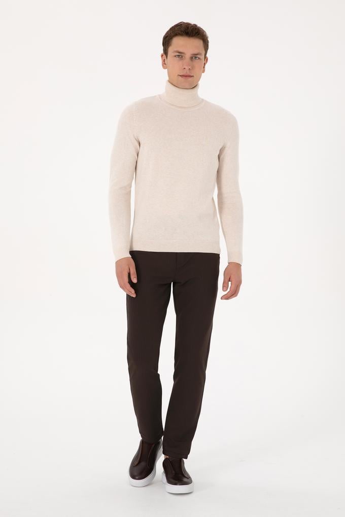 Erkek Kahverengi Kanvas Pantolon