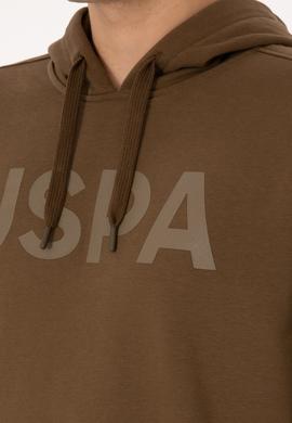 Erkek Slim Fit Kapüşonlu Yaka Haki Basic Sweatshirt - 50307695076