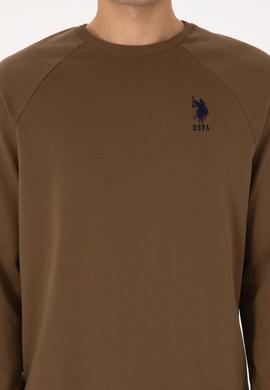 Erkek Haki Basic Sweatshirt - 50308103074