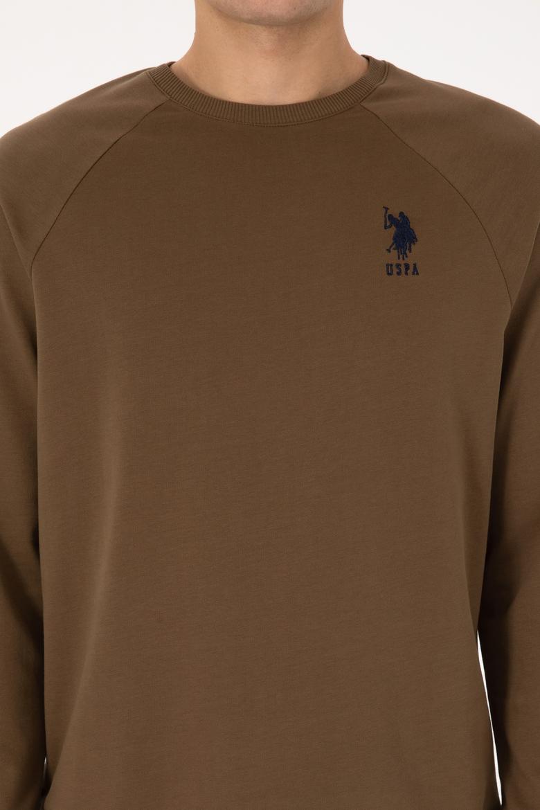 Erkek Haki Basic Sweatshirt - 50308103074