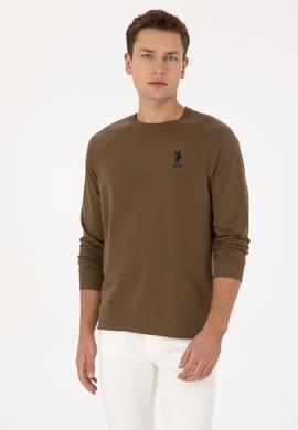 Erkek Haki Basic Sweatshirt - 50308103074