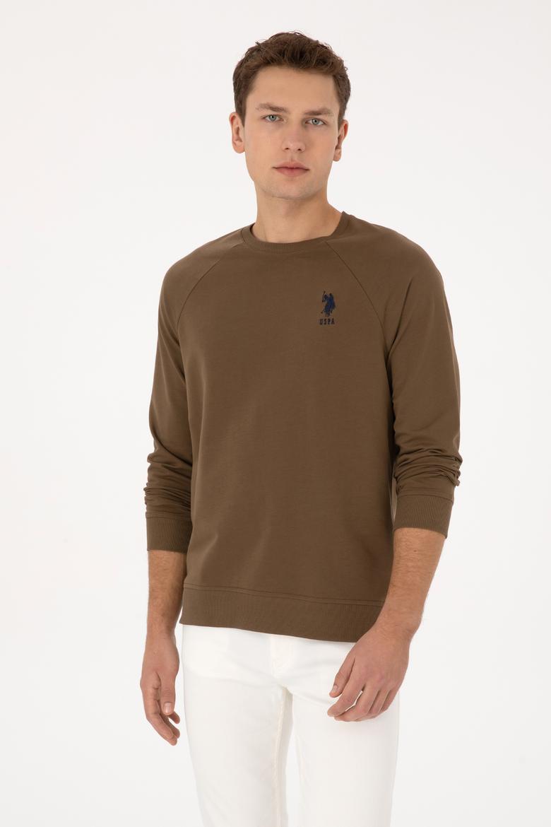 Erkek Haki Basic Sweatshirt - 50308103074