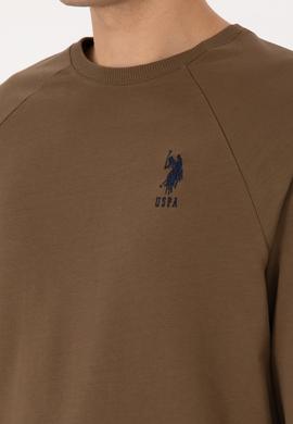 Erkek Haki Basic Sweatshirt - 50308103074